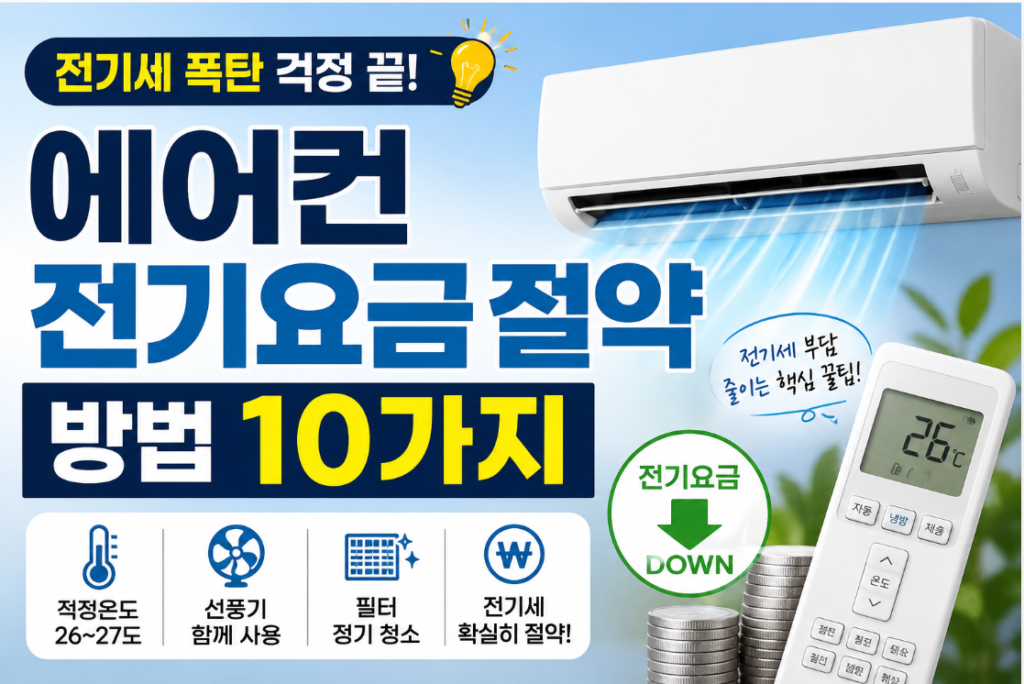 에어컨 전기요금 절약 방법과 전기세 아끼는 팁
