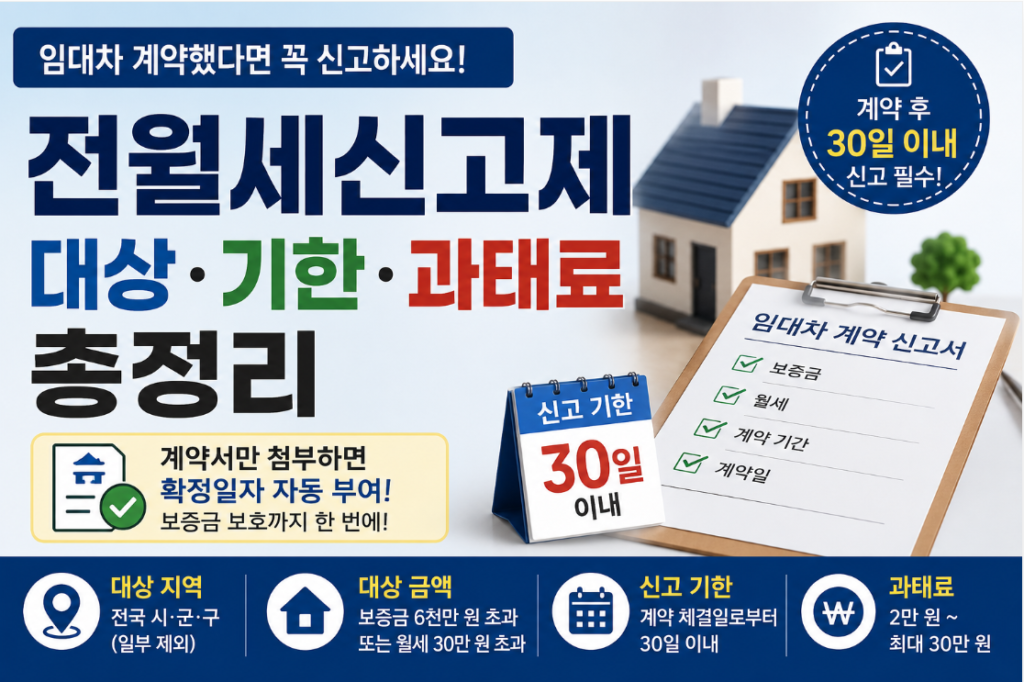 전월세신고제
대상·기한·과태료 총정리
