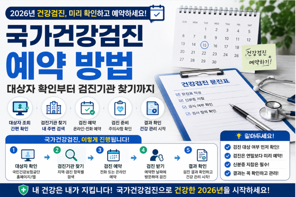 국가건강검진
예약 방법