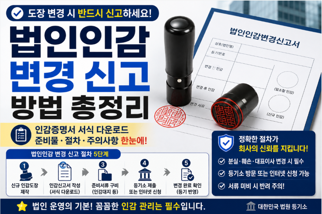 법인인감
변경 신고
방법 총정리