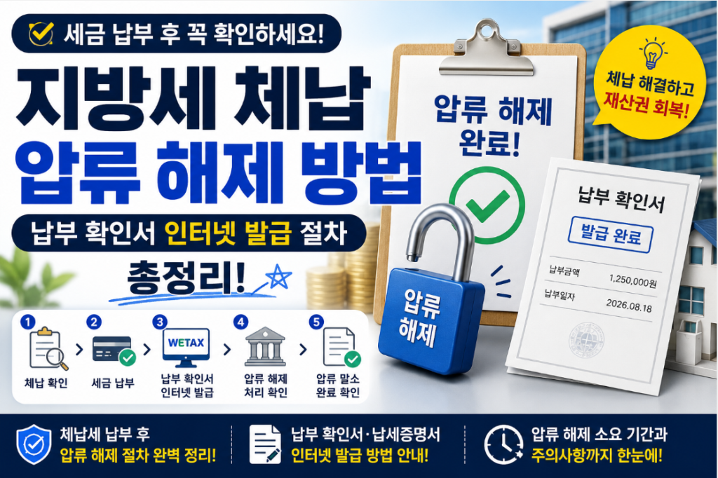 지방세 체납 압류 해제 방법
