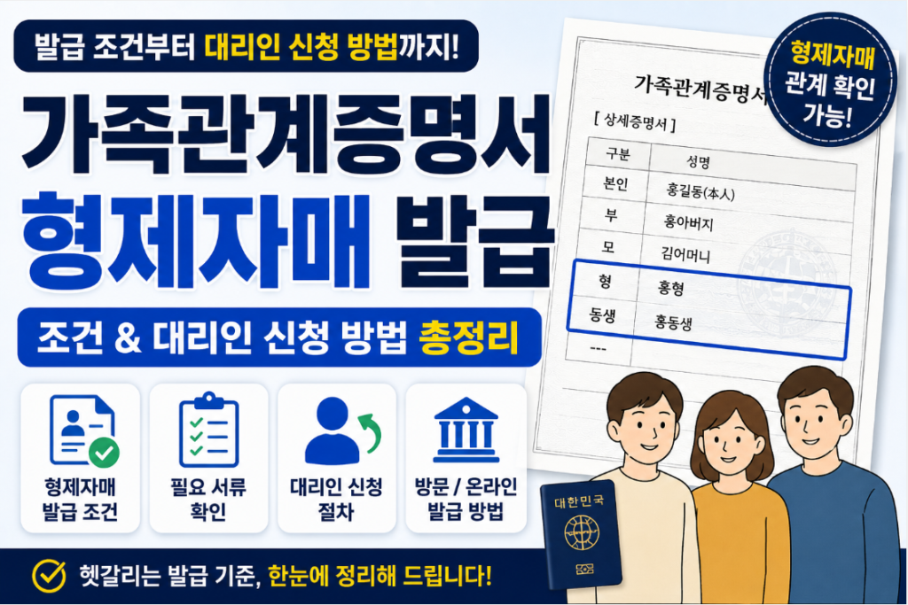 가족관계증명서 형제자매 발급