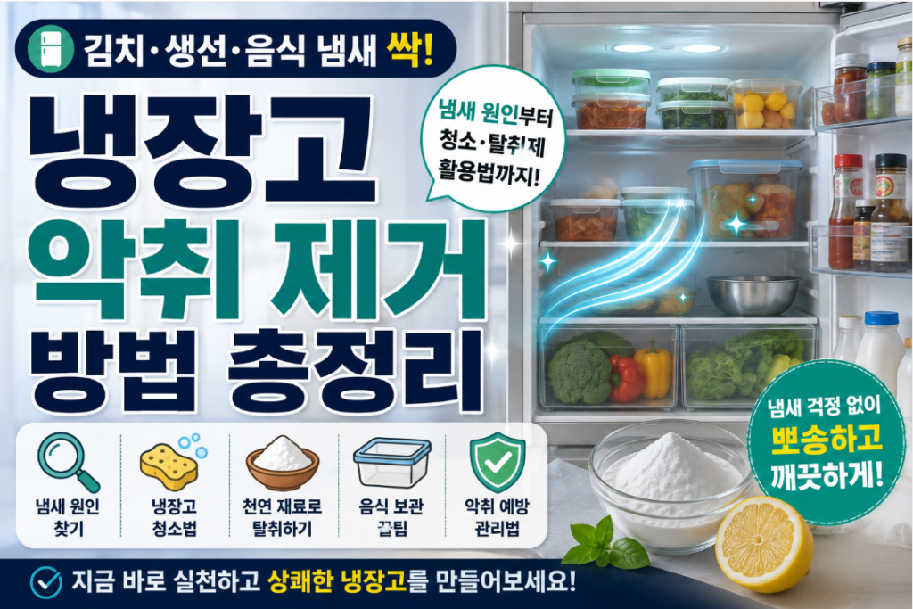 냉장고 악취 제거
방법 총정리