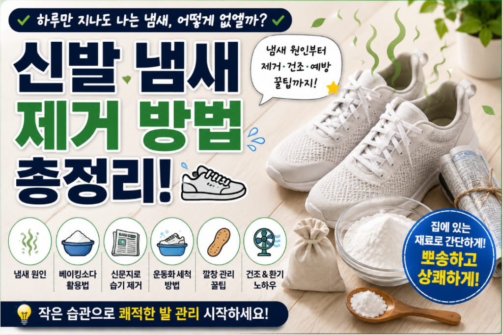 신발 냄새 제거 방법