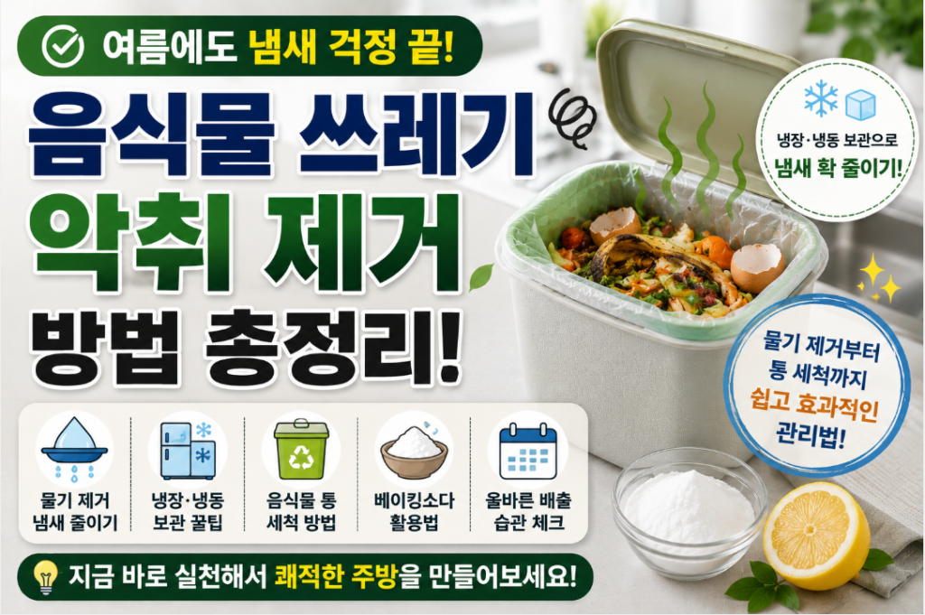 음식물 쓰레기 악취 제거
방법 총정리