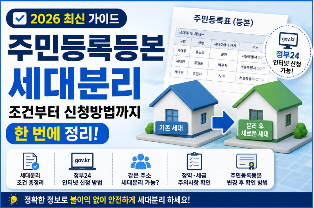 주민등록등본세대분리