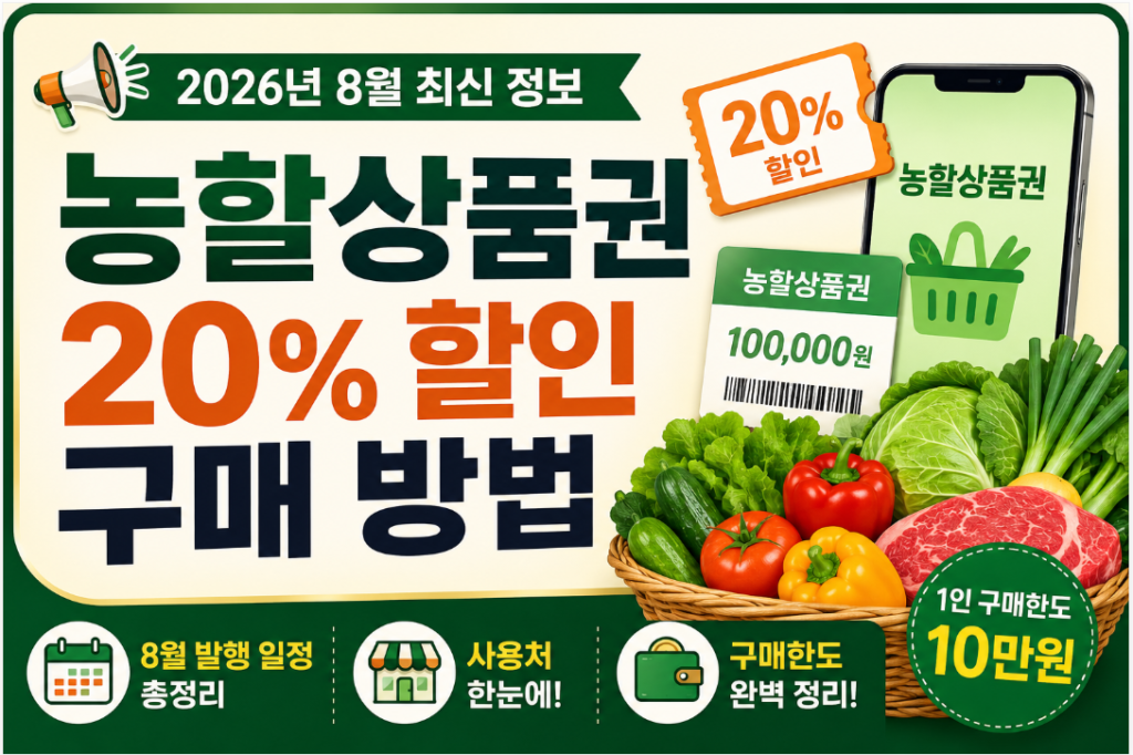 농할상품권 20% 할인 구매 방법