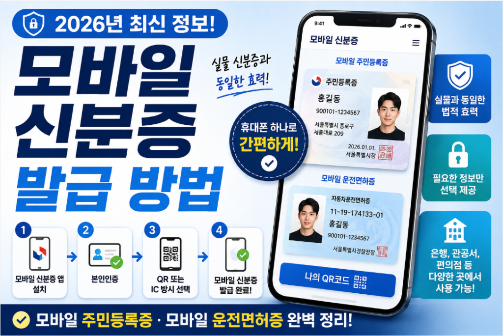 모바일 신분증 발급
방법 및 총정리