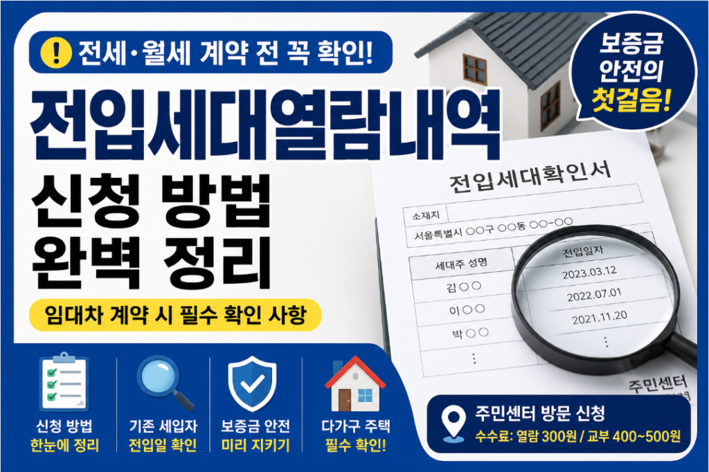 전입세대열람내역
신청 방법
완벽 정리
