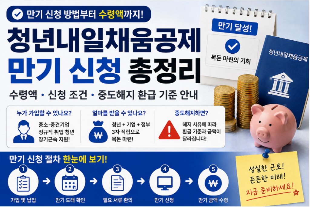 청년내일채움공제만기신청
총정리